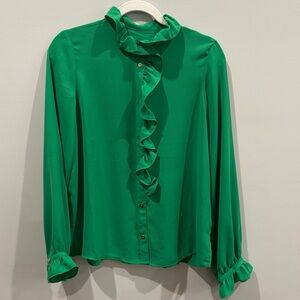 JCREW Kelly Green Blouse